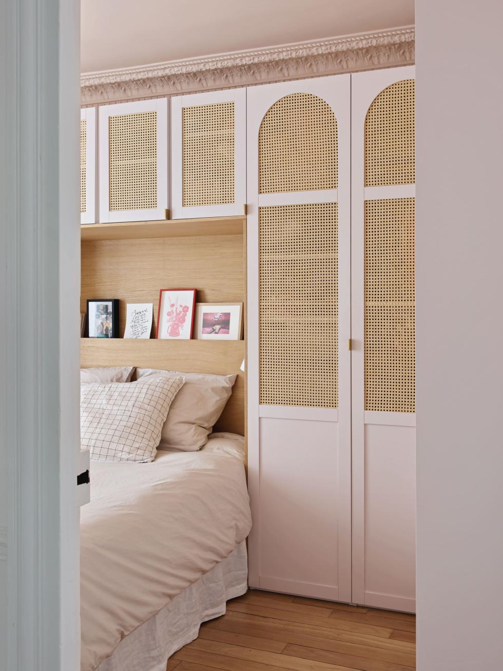 Wardrobe x arch headboard Beige 01 - Beige rosé
