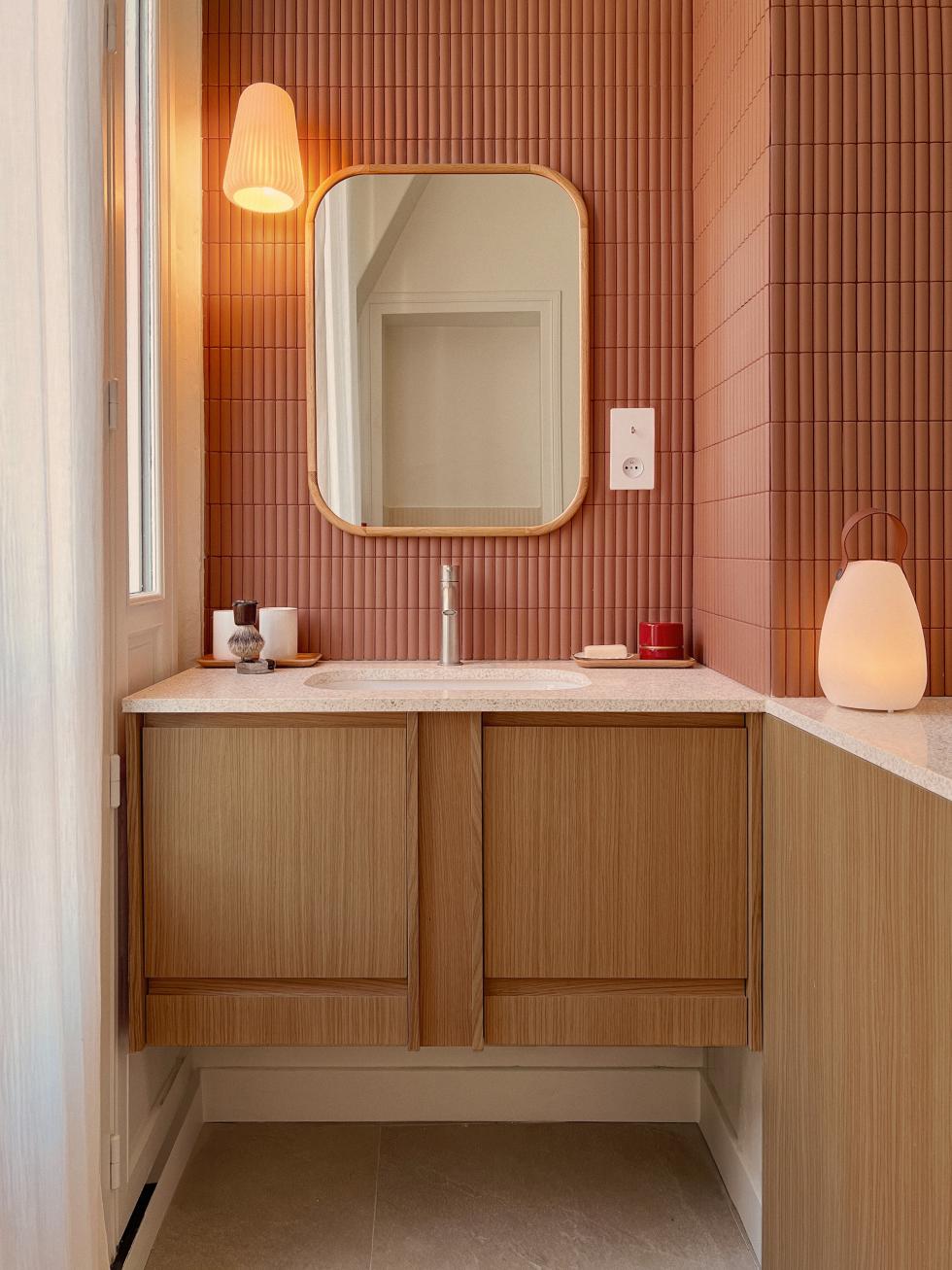 Salle de bain chêne