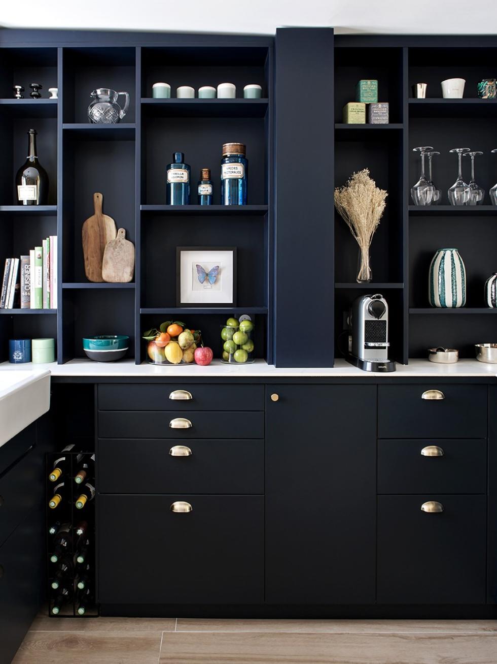 Küche in Blau 02 - Bleu nuit