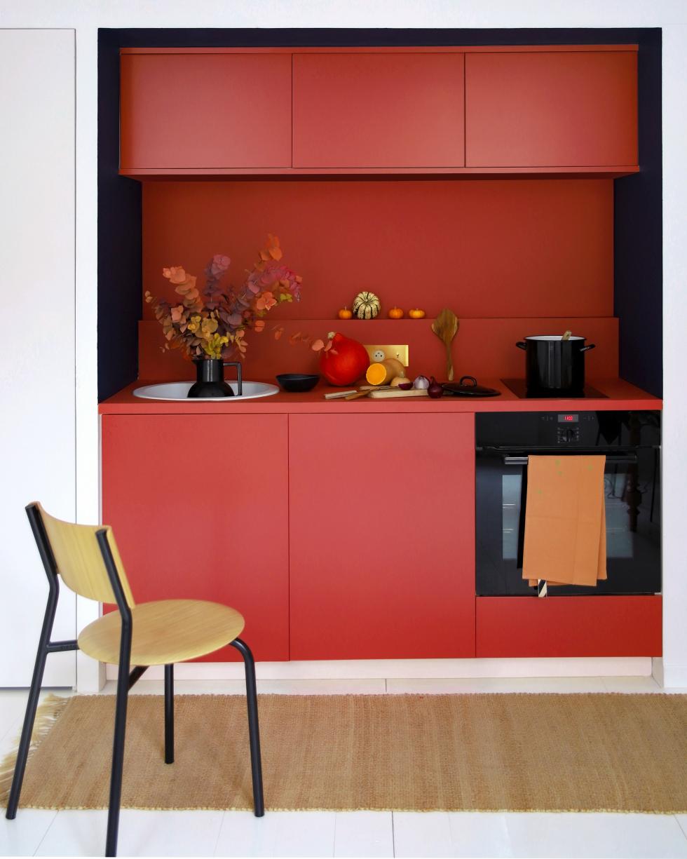 Küche in Rot 01 - Terra