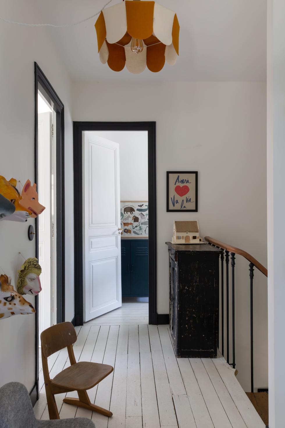 Black and white staircase