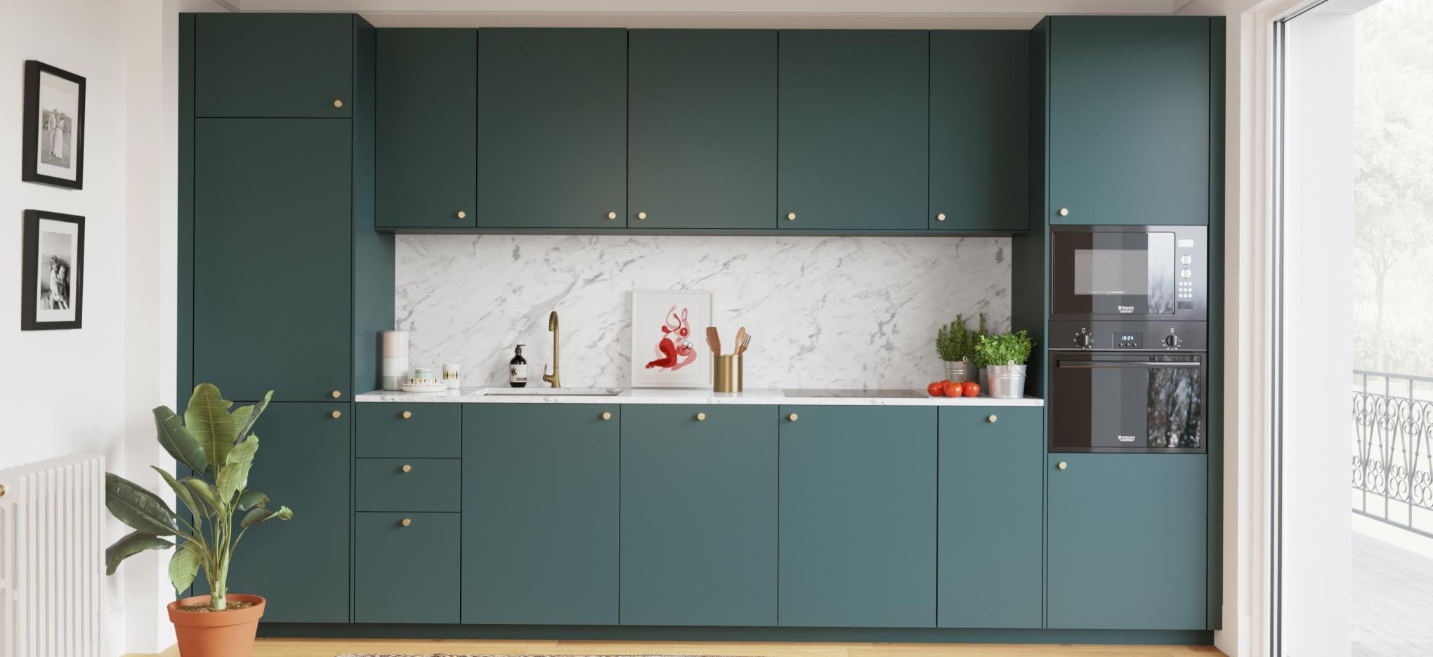 Kitchen in Blue 05 - Bleu paon