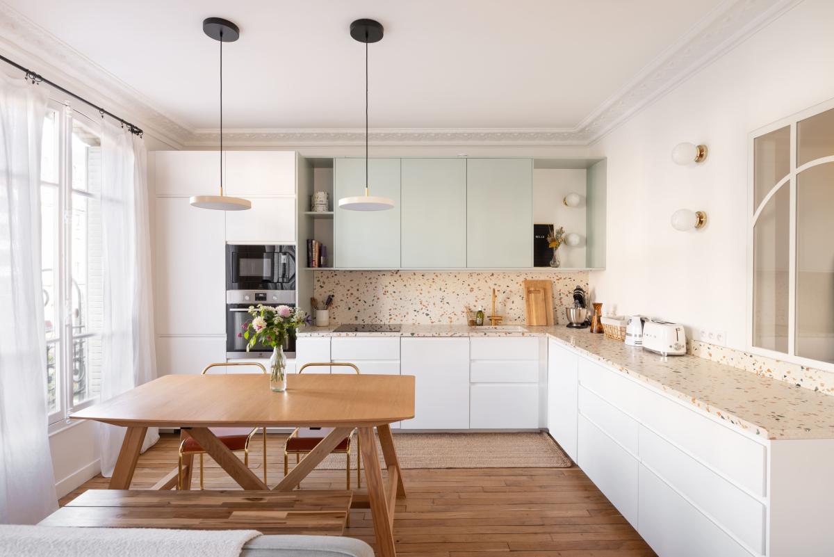 Kitchen in Green 01 - Amandier grisé