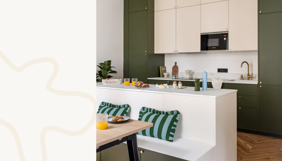 Cuisine Plum Living · Réalisation Flex Living & Left Bank