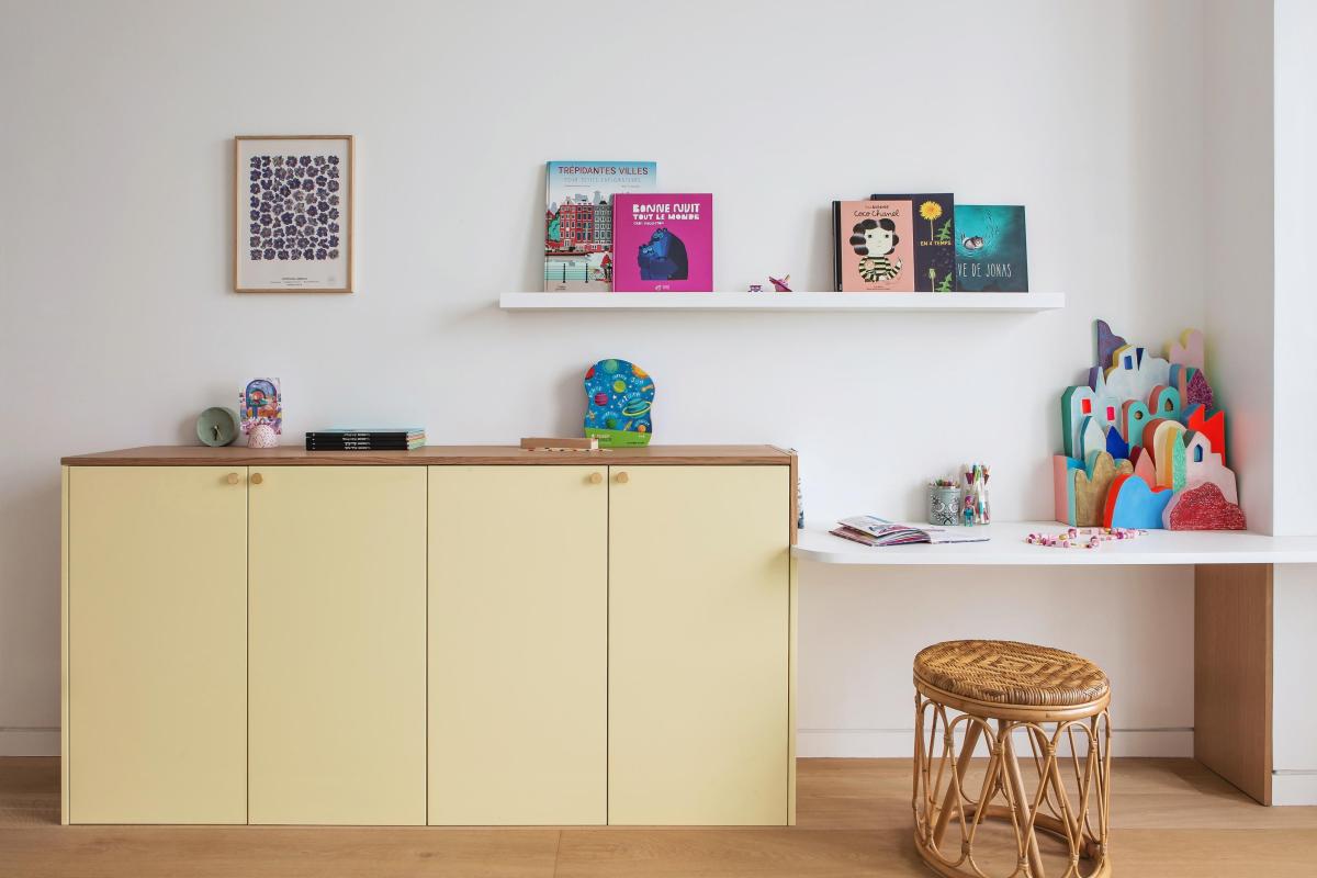 Schreibtisch in Beige 07 - Lemonade und Natureiche