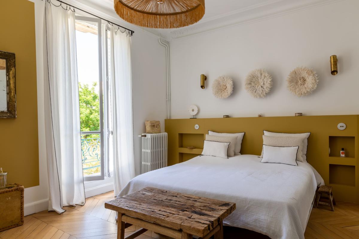 Mustard headboard