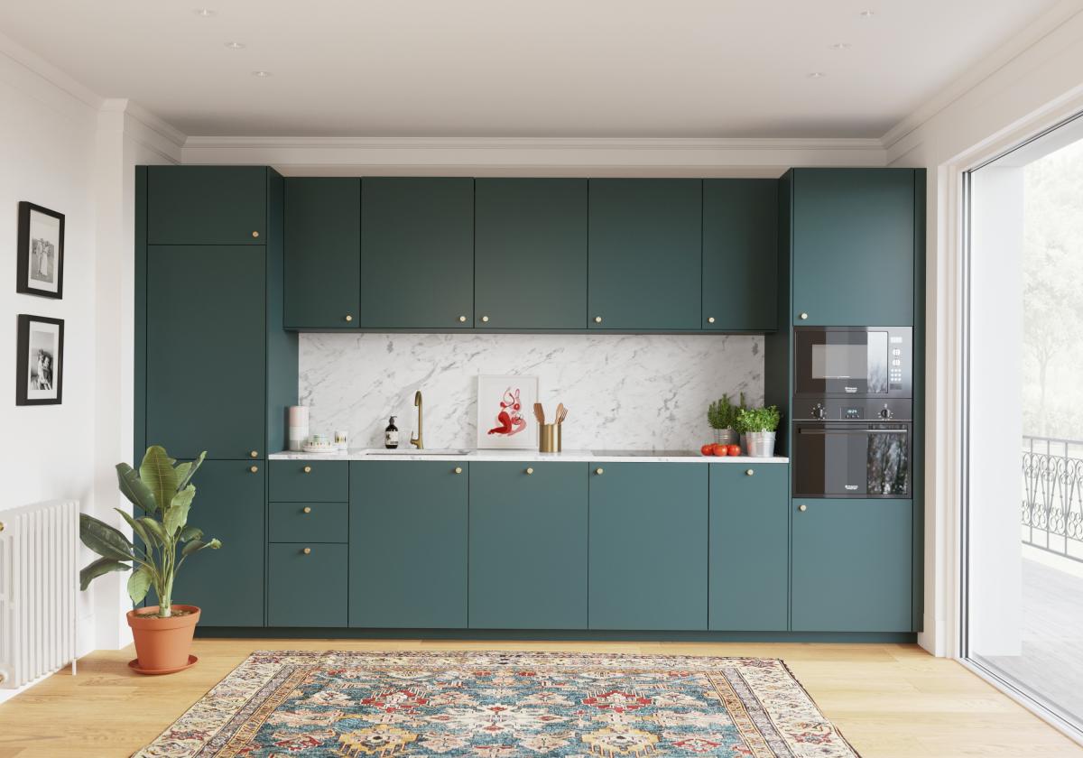 Kitchen in Blue 05 - Bleu paon