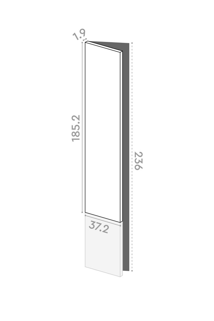 Tür 37x185cm - linke Scharniere