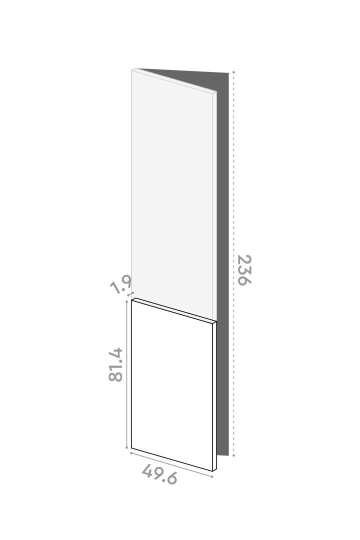 Tür 50x81cm - linke Scharniere
