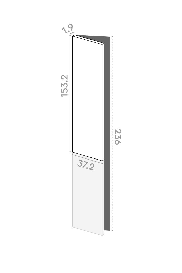 Porte 37x153cm - charnières à gauche