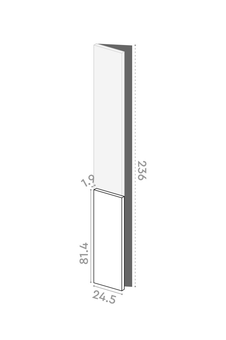 Porte 25x81cm - charnières à gauche