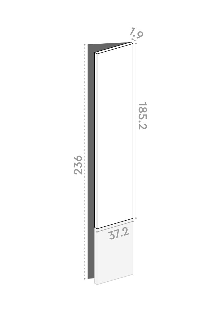 Tür 37x185cm - rechte Scharniere