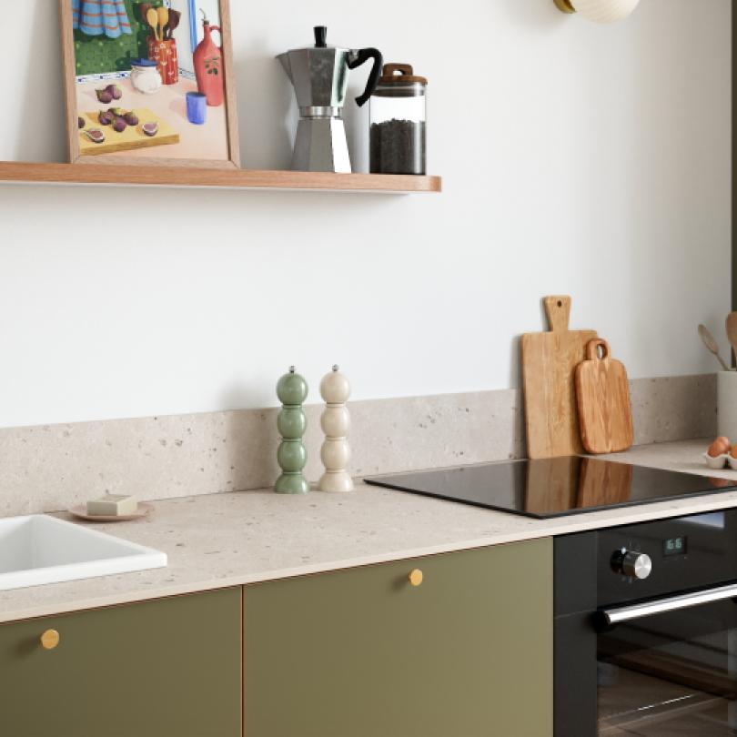 Arbeitsplatte Terrazzo Natur
