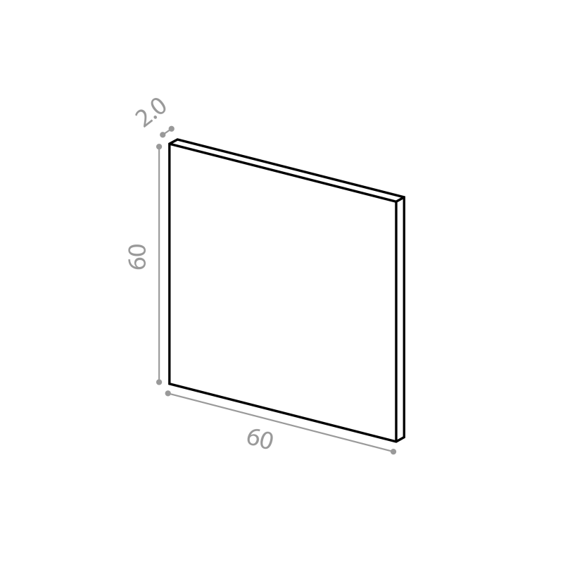 Porte 60x60cm