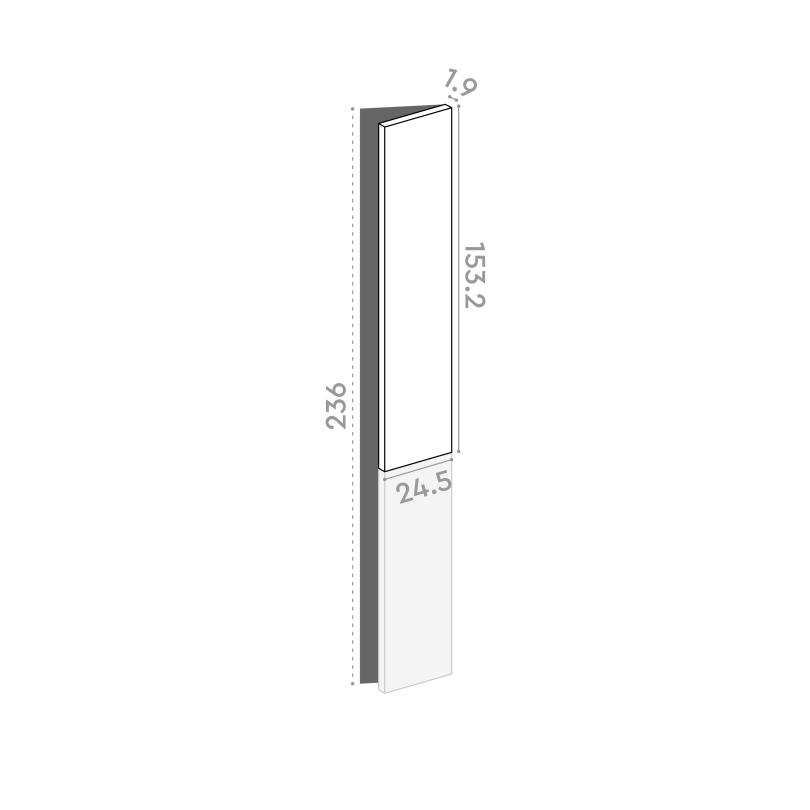Door 25x153cm - right-hand hinges