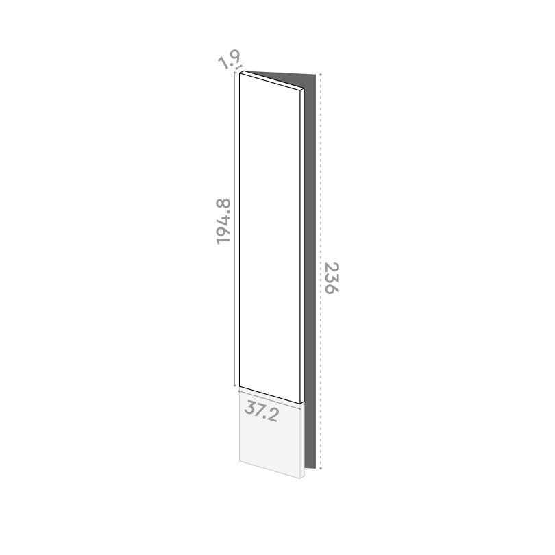 Tür 37x195cm - linke Scharniere