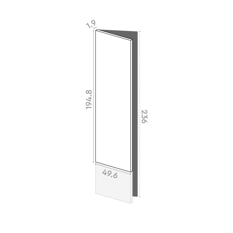 Tür 50x195cm - linke Scharniere