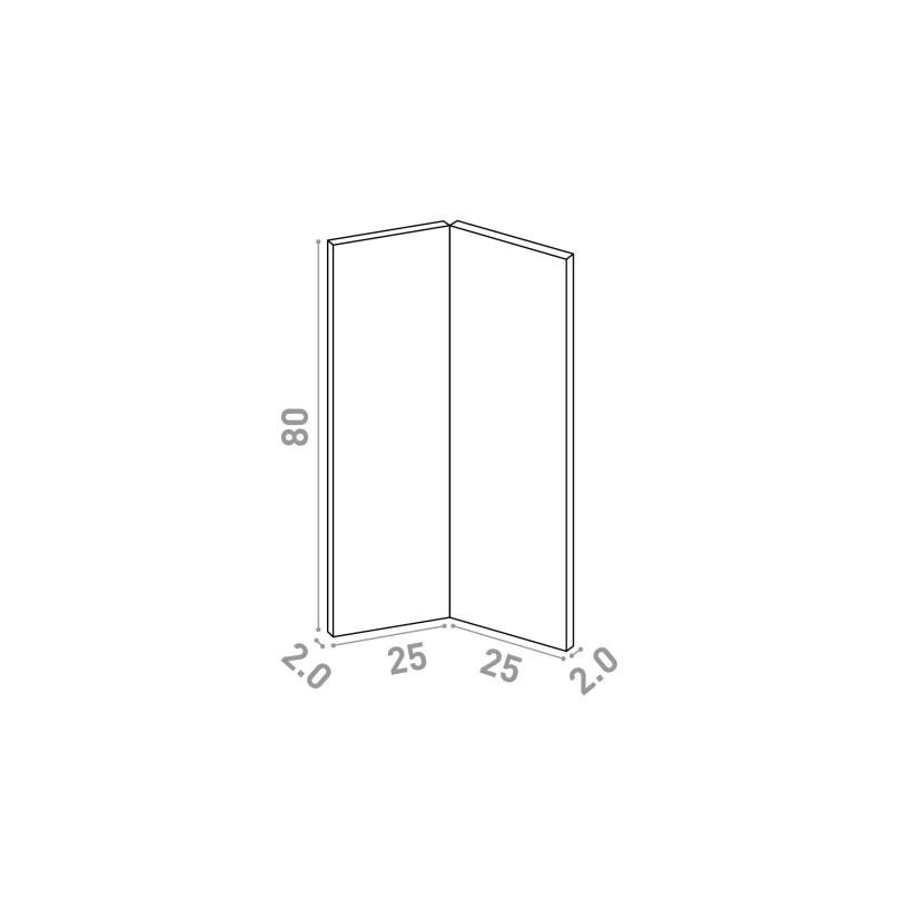 Portes d'angle 25x80cm