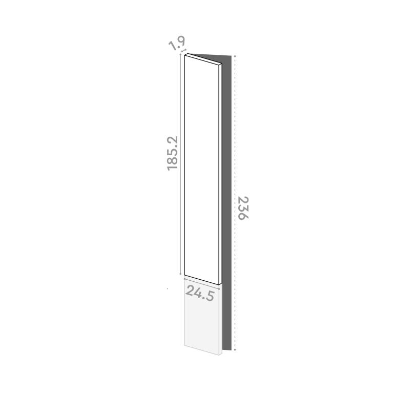 Door 25x185cm - left-hand hinges