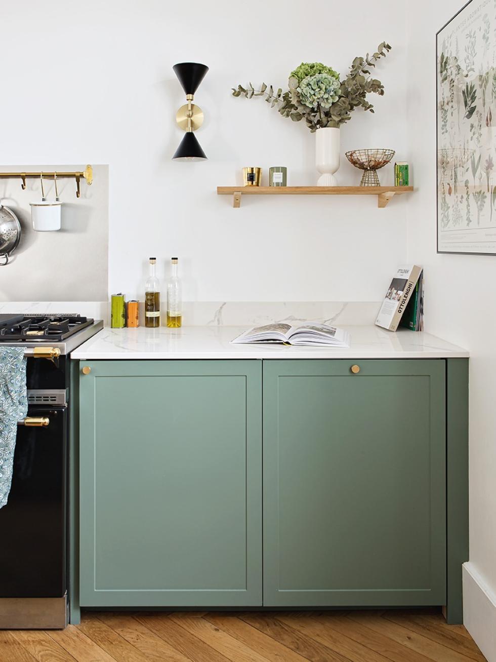 Küche in Grün 03 - Vert de gris