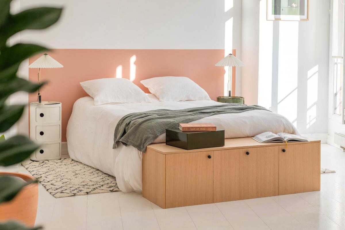 Un bout de lit en Chêne naturel