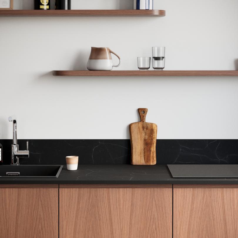 Muster Arbeitsplatten | Marmor Black - Dune